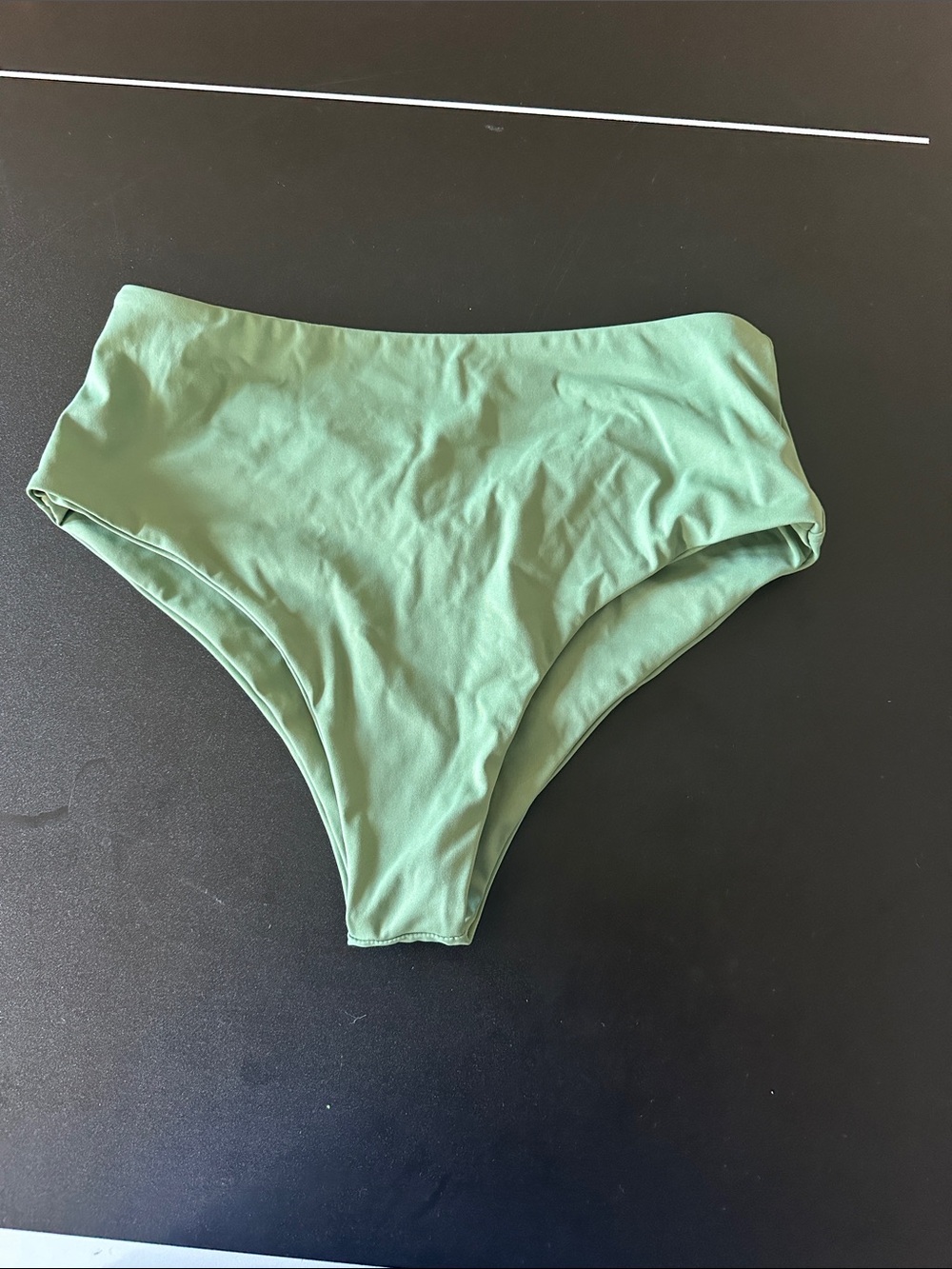 BuffBunny Sage Green High-Waist Bikini Bottom
